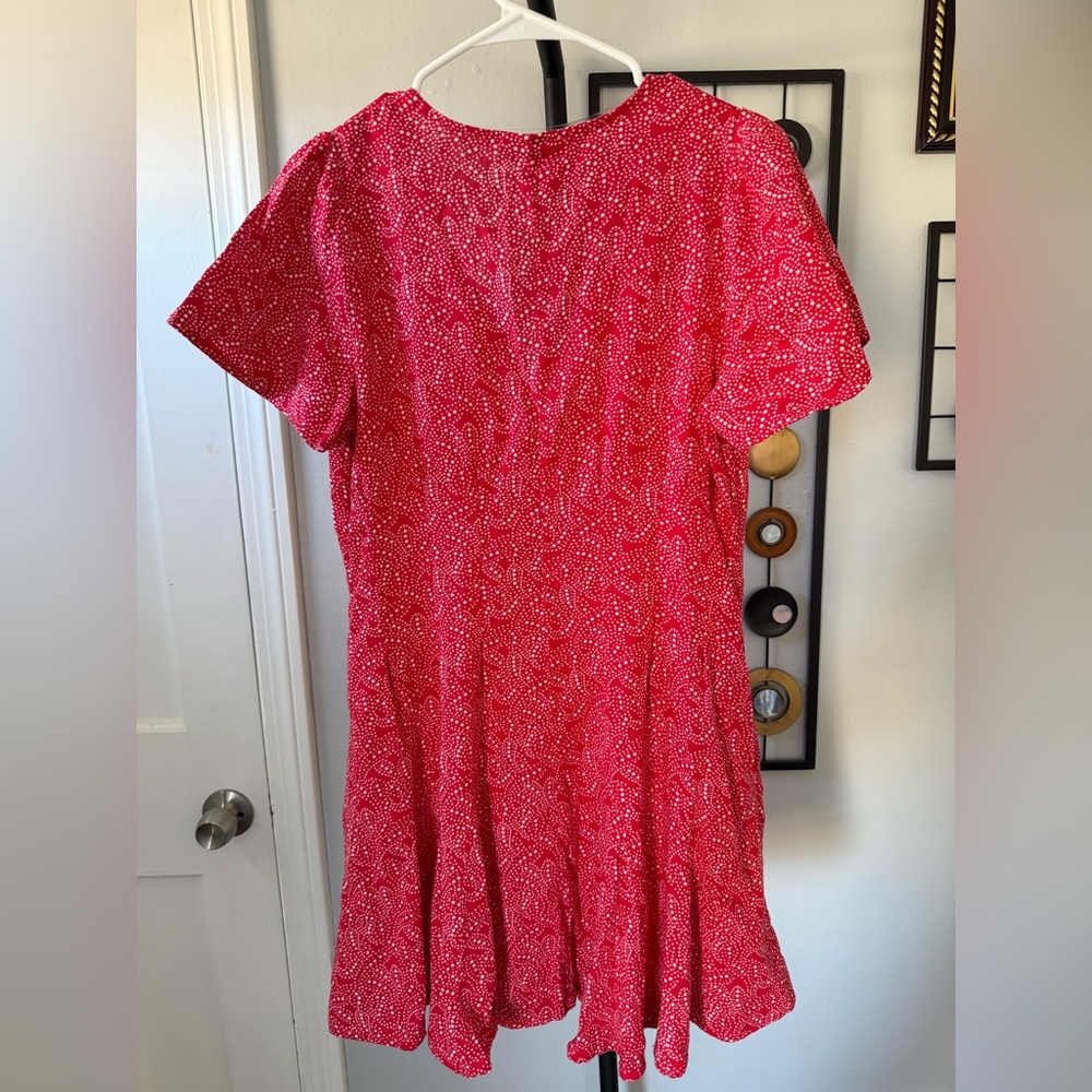 Universal Thread Red Short-Sleeve Button-Front Mi… - image 3